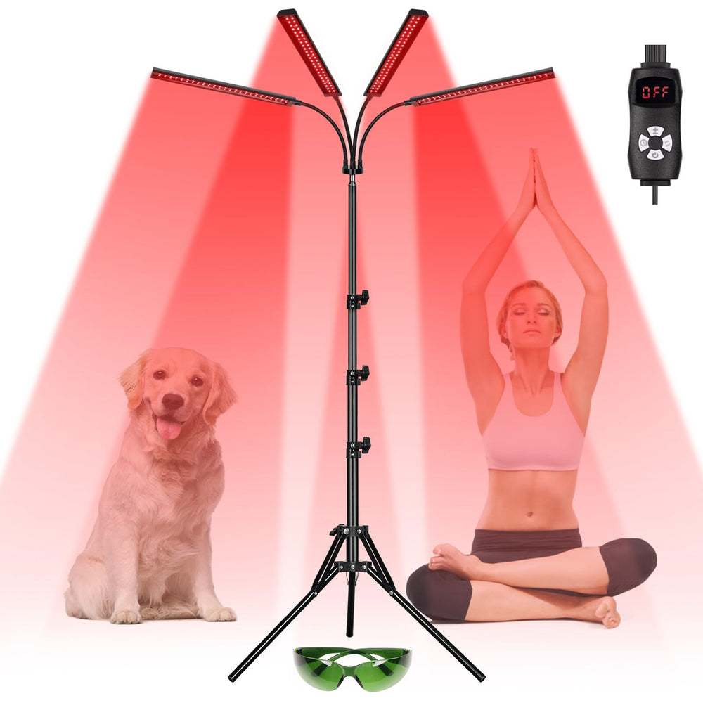 SAVILER red light therapy four-heads for multipoint facial and body treatment.
