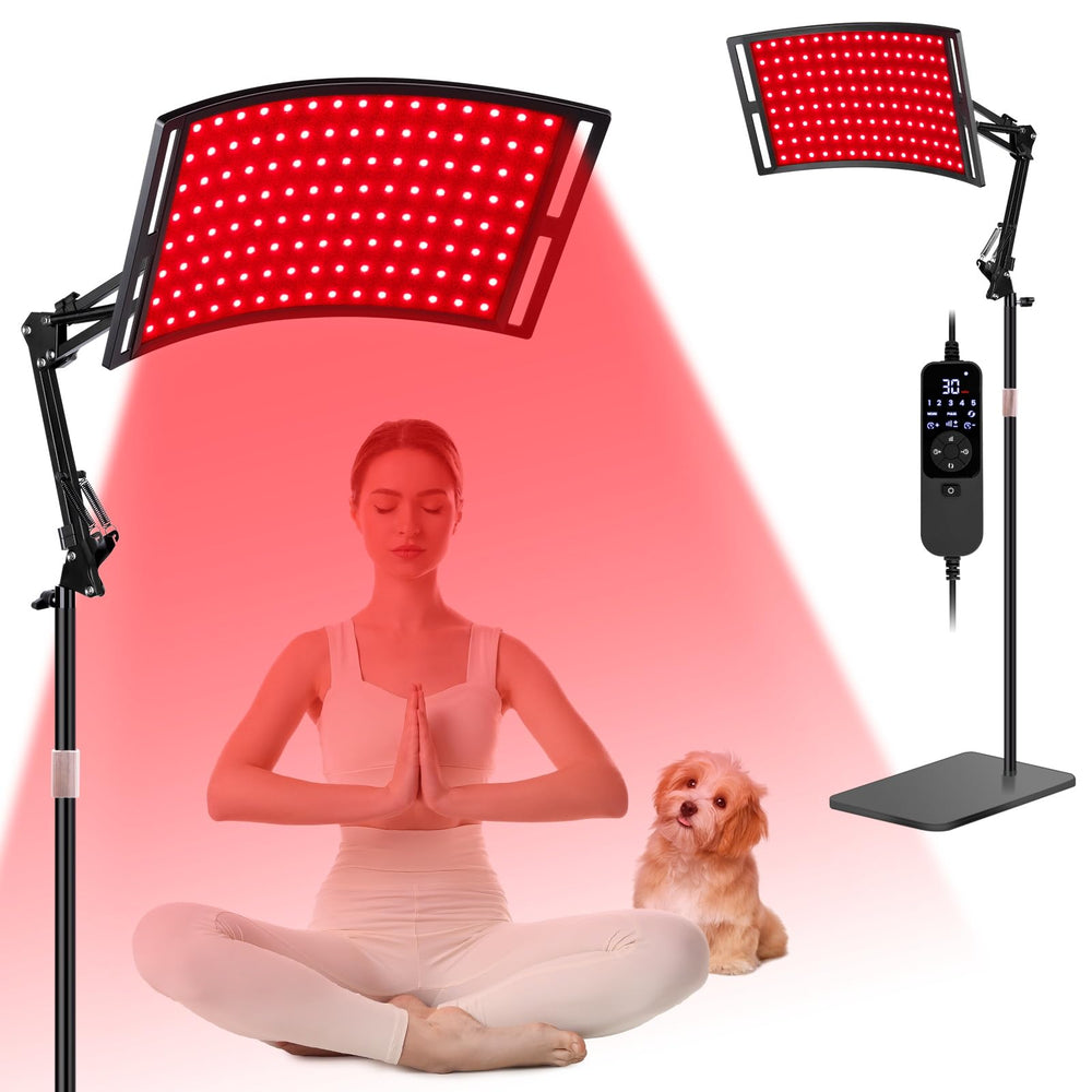 SAVILER red light therapy lamp full setup for convenient home use