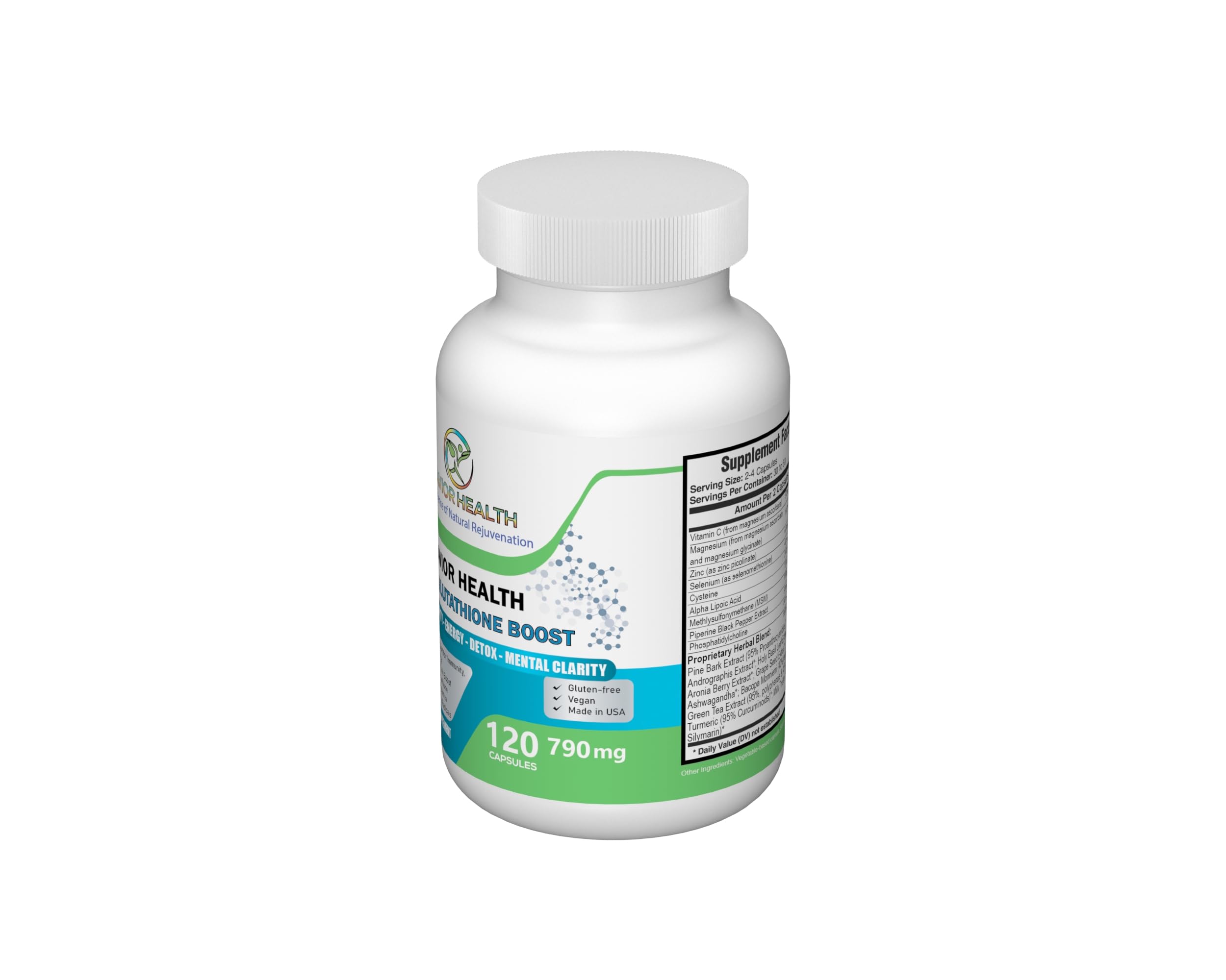Savior Health Ultra Glutathione Boost packaging box on display.