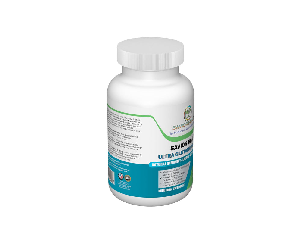 Savior Health Ultra Glutathione Boost tablets arranged for daily routine.