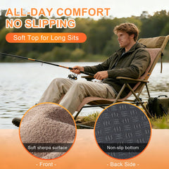 SAVIOR HEAT cushion with soft anti-slip cover in use