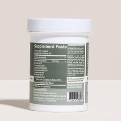 SAVVY Gut Balance capsules showing high-potency daily probiotic intake.