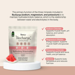 Savvy Recharge travel-friendly sachet pack supports on-the-go hydration.