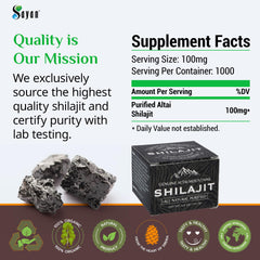 Sayan Shilajit Resin sourced from Altai Mountains at high altitude
