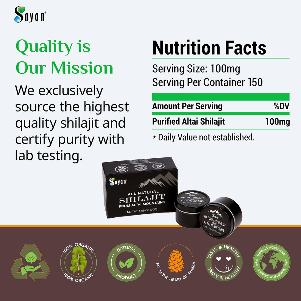 Sayan Shilajit resin packaging open for easy daily use
