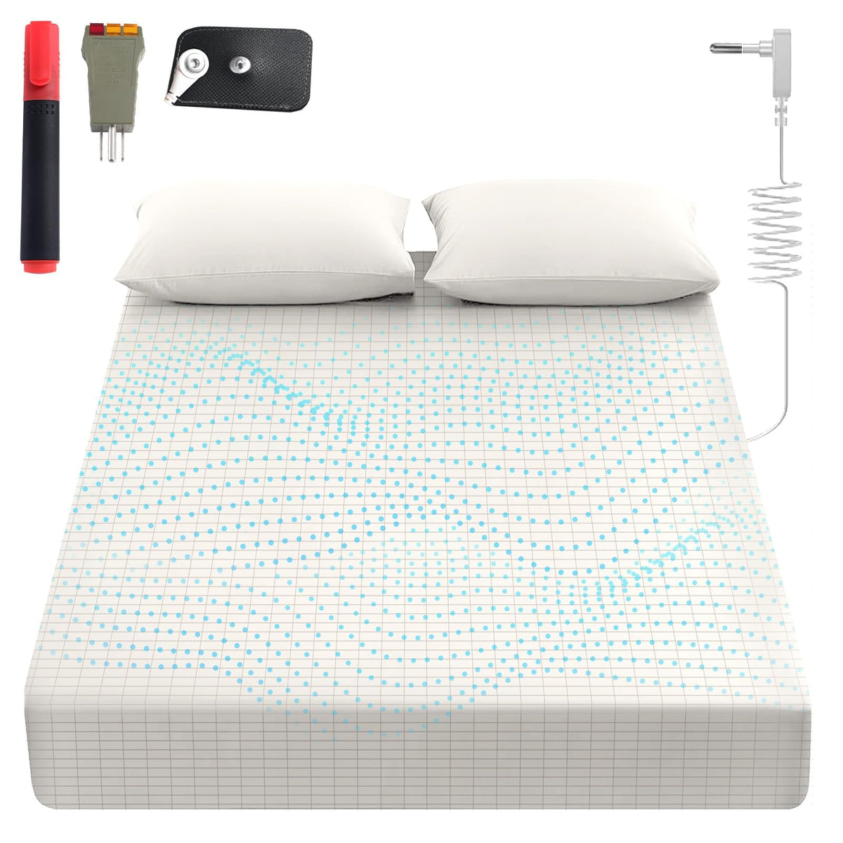 Sayorg grounding plate king connected to bed board for grounded sleep experience