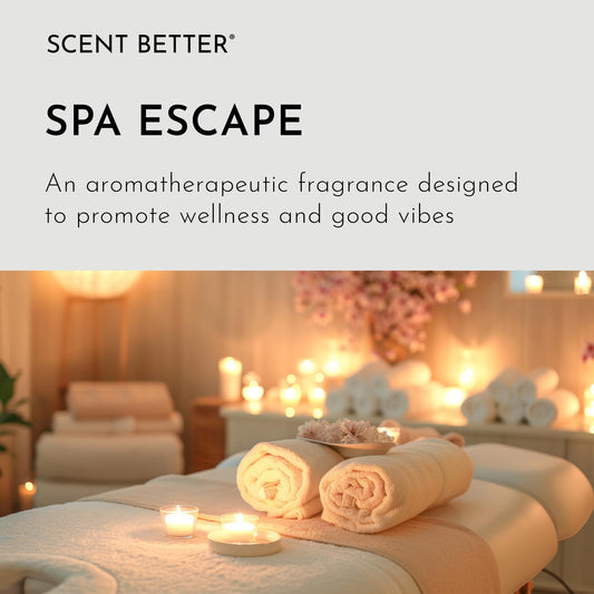 SB SCENT BETTER Spa Escape diffuser setup for focused, energizing ambiance