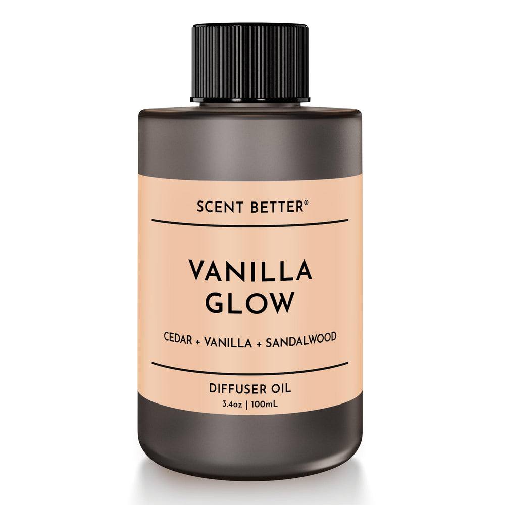SB Scent Better Vanilla Glow bottle showing premium essential oil blend for calming aroma