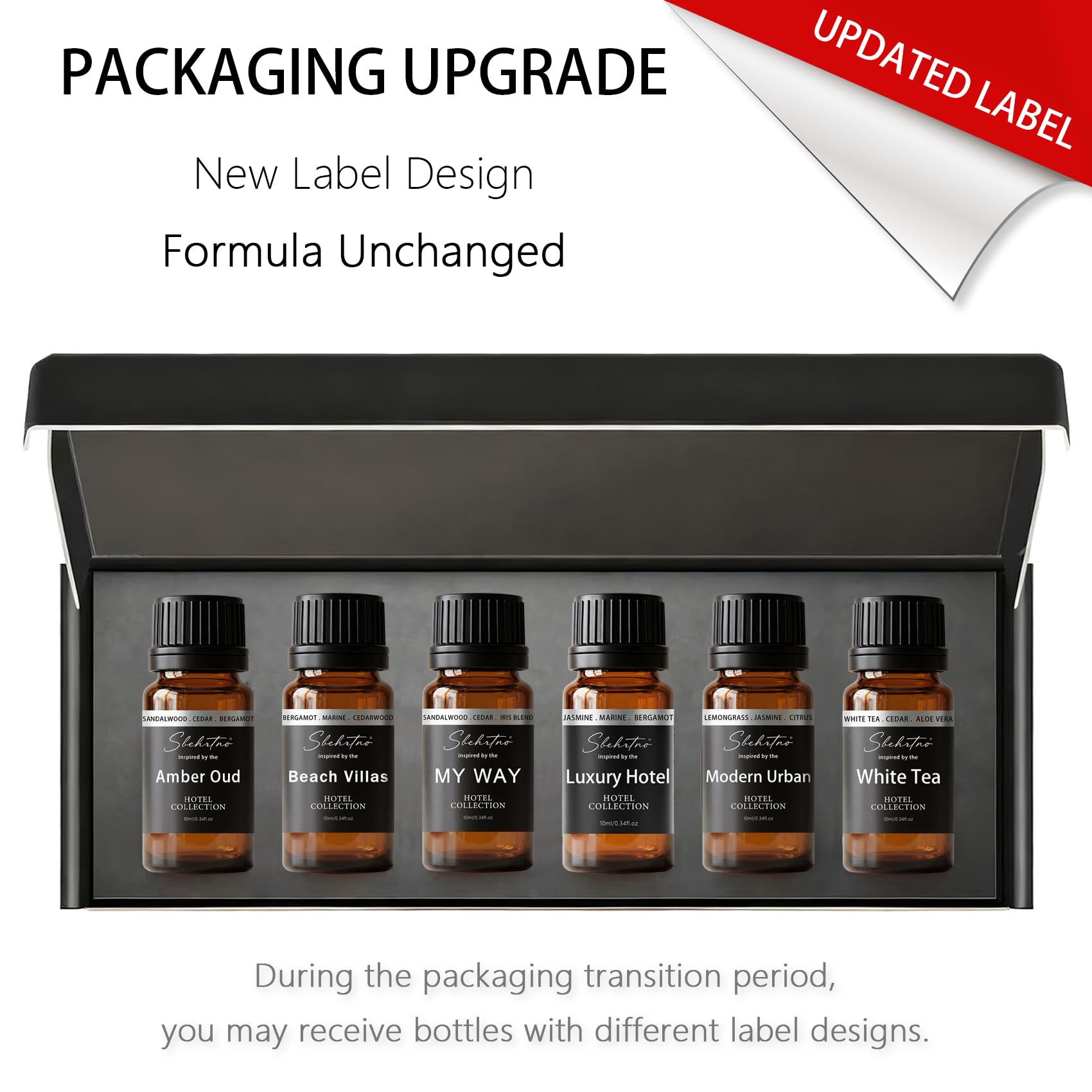 Sbehrtno hotel diffuser oil bottle six-pack ready for home use