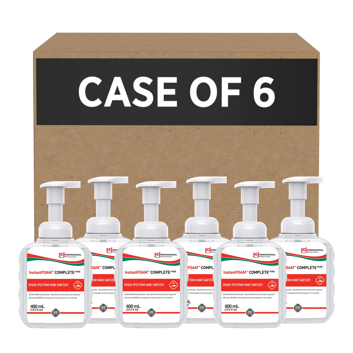 SC Johnson InstantFOAM Complete PURE pump bottle for quick professional hand sanitizing