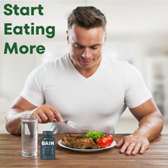 Scale Nutrition Gain bottle displays ginger extract for warm, comforting flavor