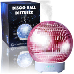 SCANDINORDICA disco ball diffuser rotating pink adds ambient scent for large rooms