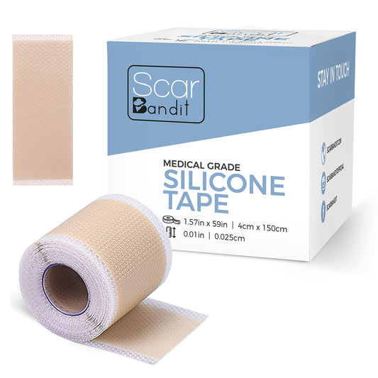 Scarbandit 59-inch silicone tape roll for scar fading and gentle wear