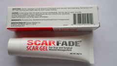Clinician-endorsed ScarFade notes indicating professional scar management history.