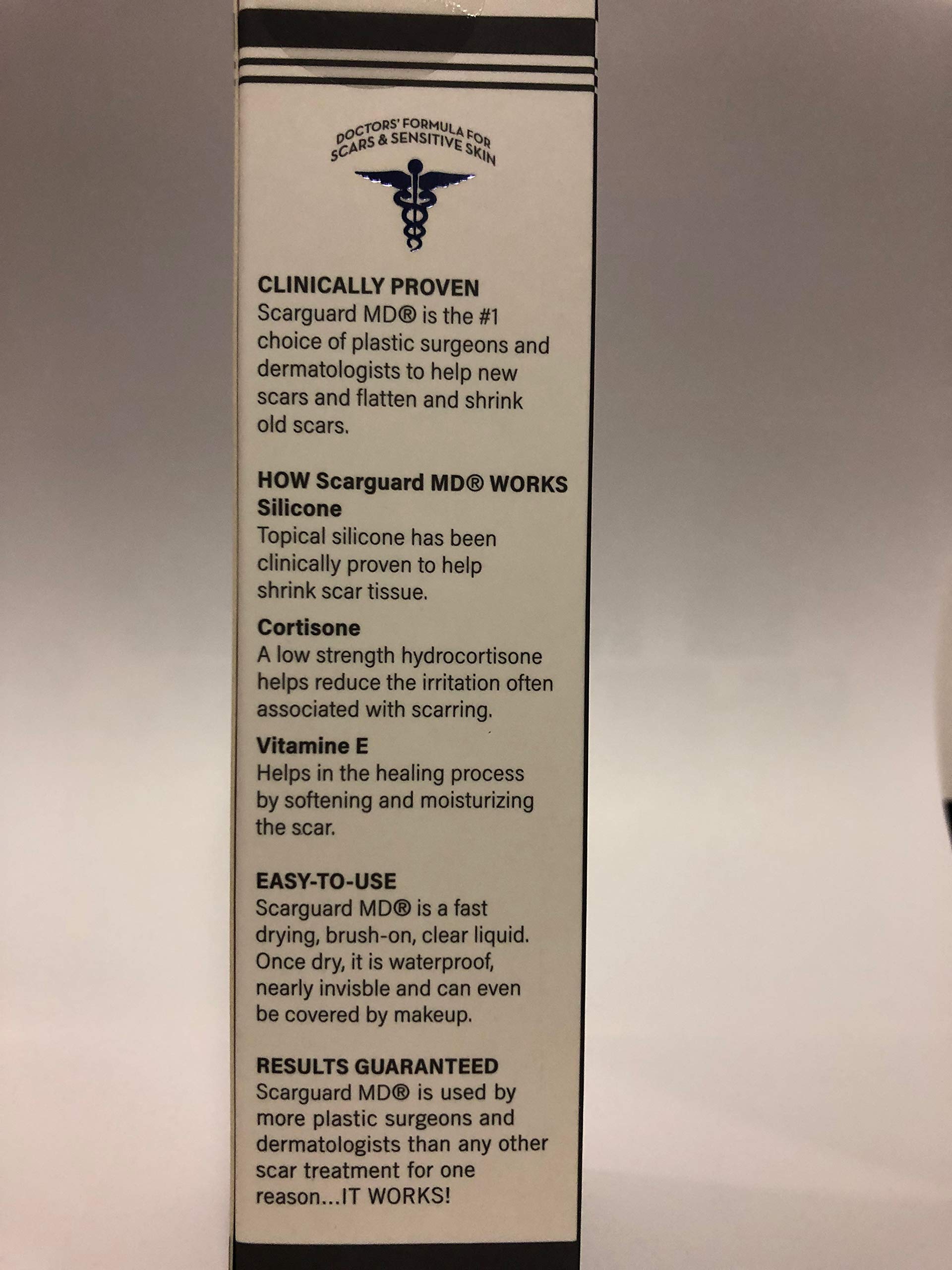 ScarGuard MD silicone gel formula helps flatten and shrink old raised scars, including keloids.
