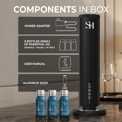 SCENTHORIZON Waterless Diffuser battery compartment enabling cordless use