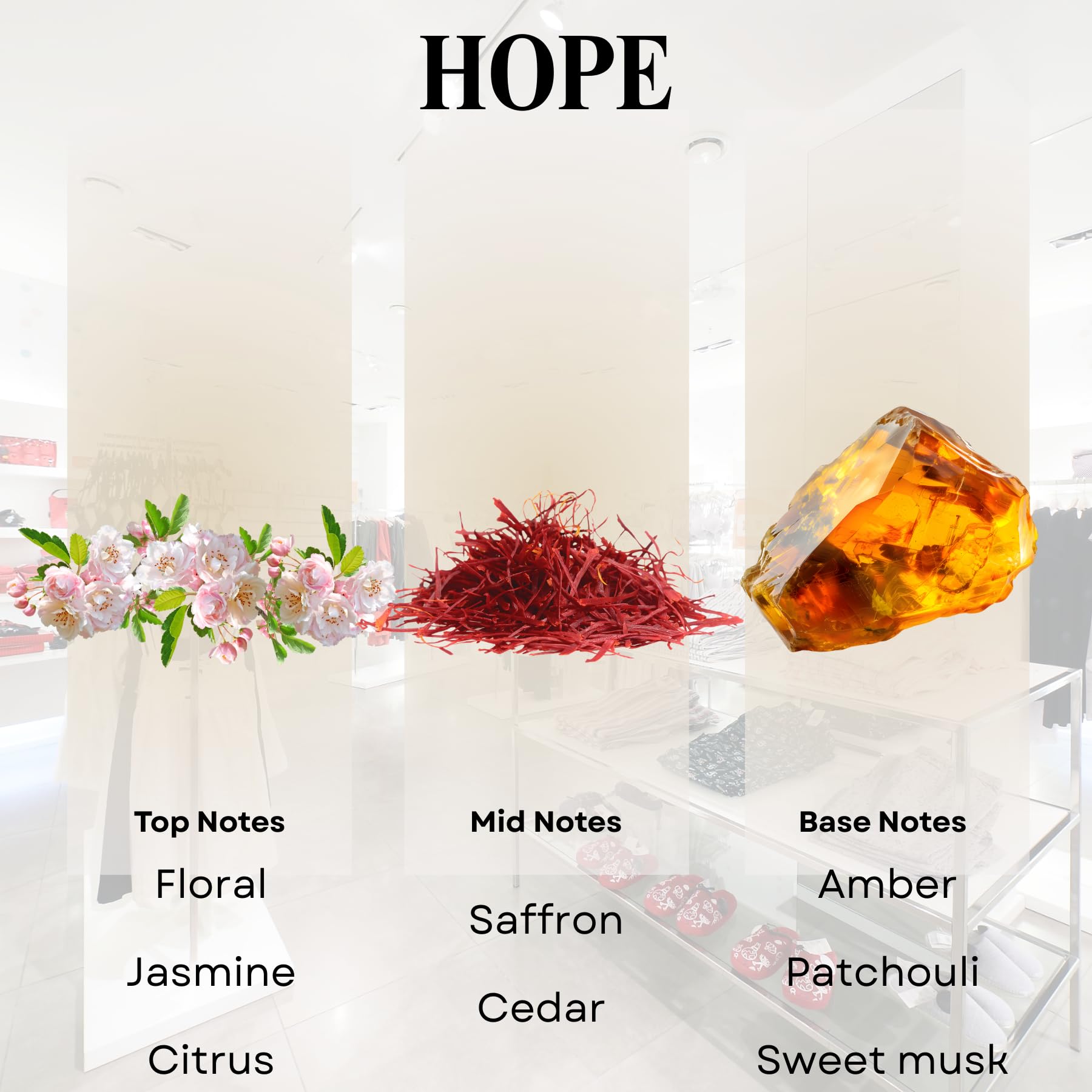 Scentia Hope top-notes citrus-rose illuminate rooms with brightness.