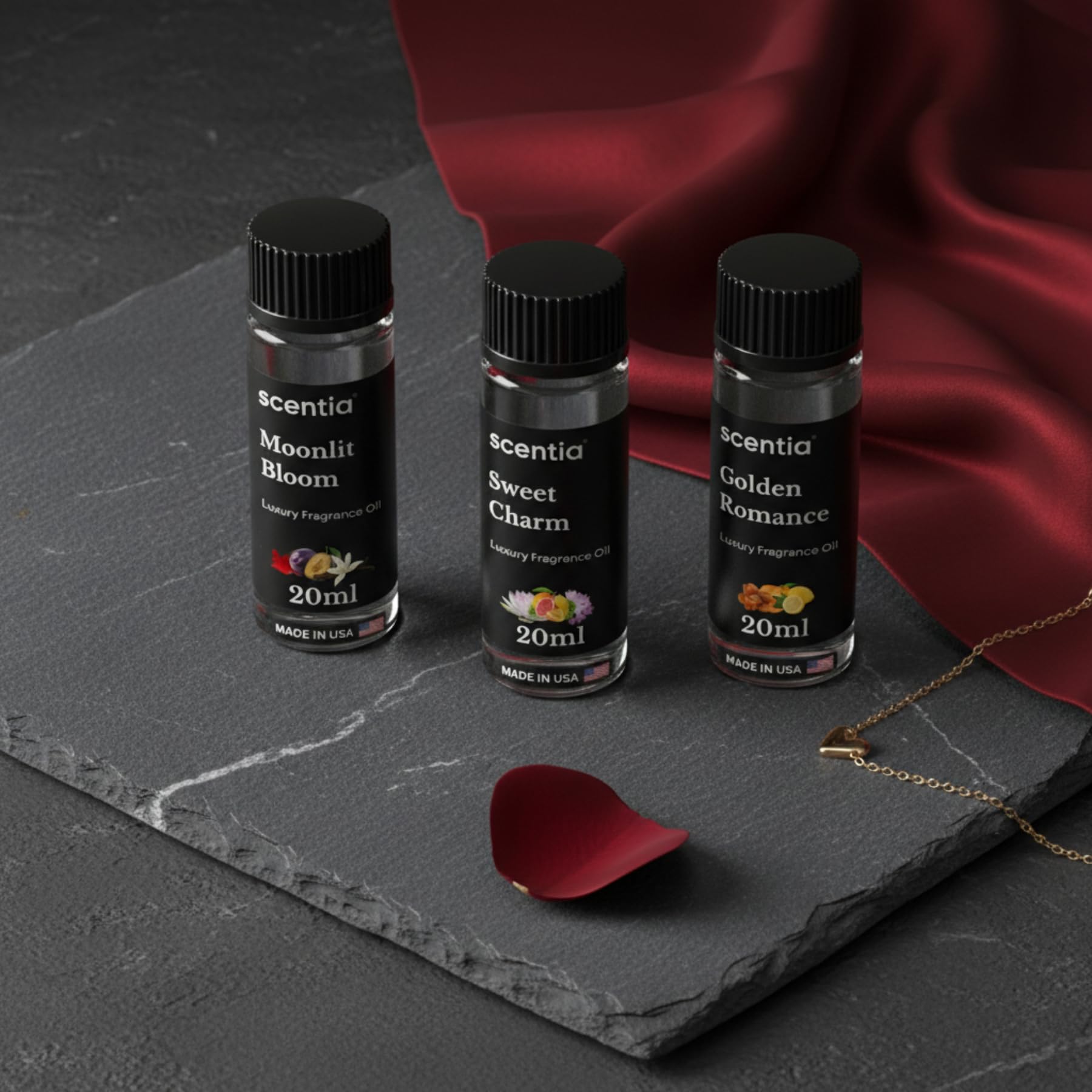 Image illustrating diffuser compatibility with Scentia Love Collection oils