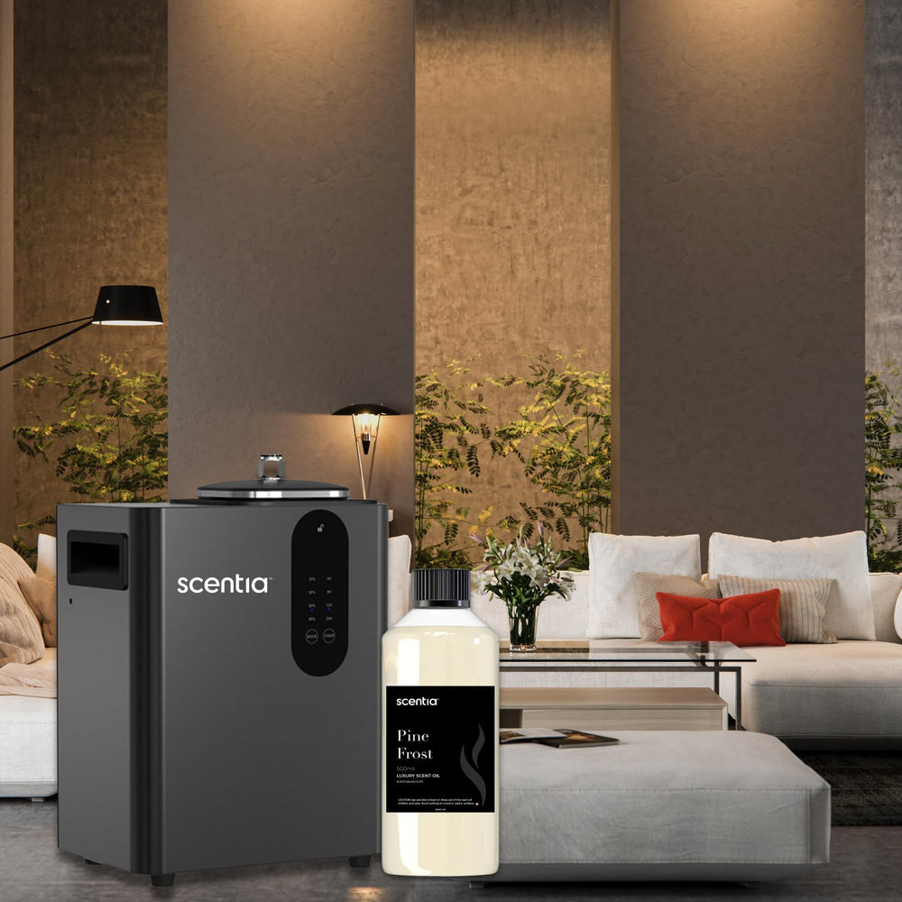 Scentia Pine Frost candle-making setup for large batches of products.