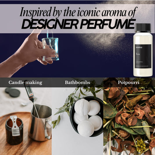 Close-up of Scentia You bottle cap releasing premium fragrance
