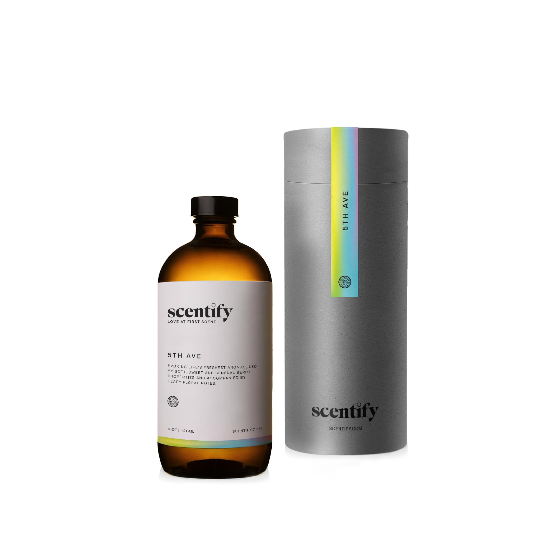 Scentify 5th Ave bergamot top-note bottle for refreshing ambiance.