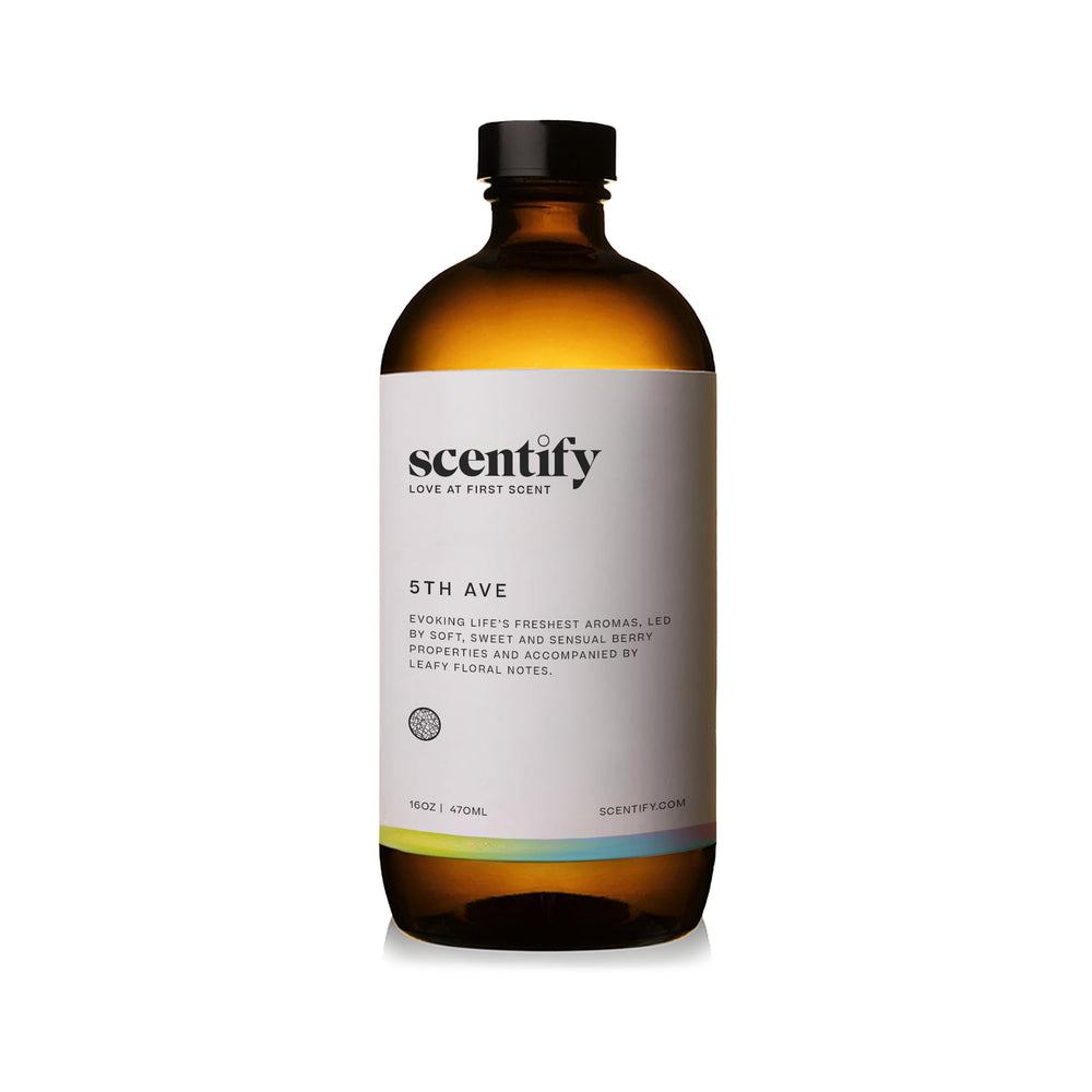 Scentify 5th Ave gardenia middle-note bottle with lush floral feel.