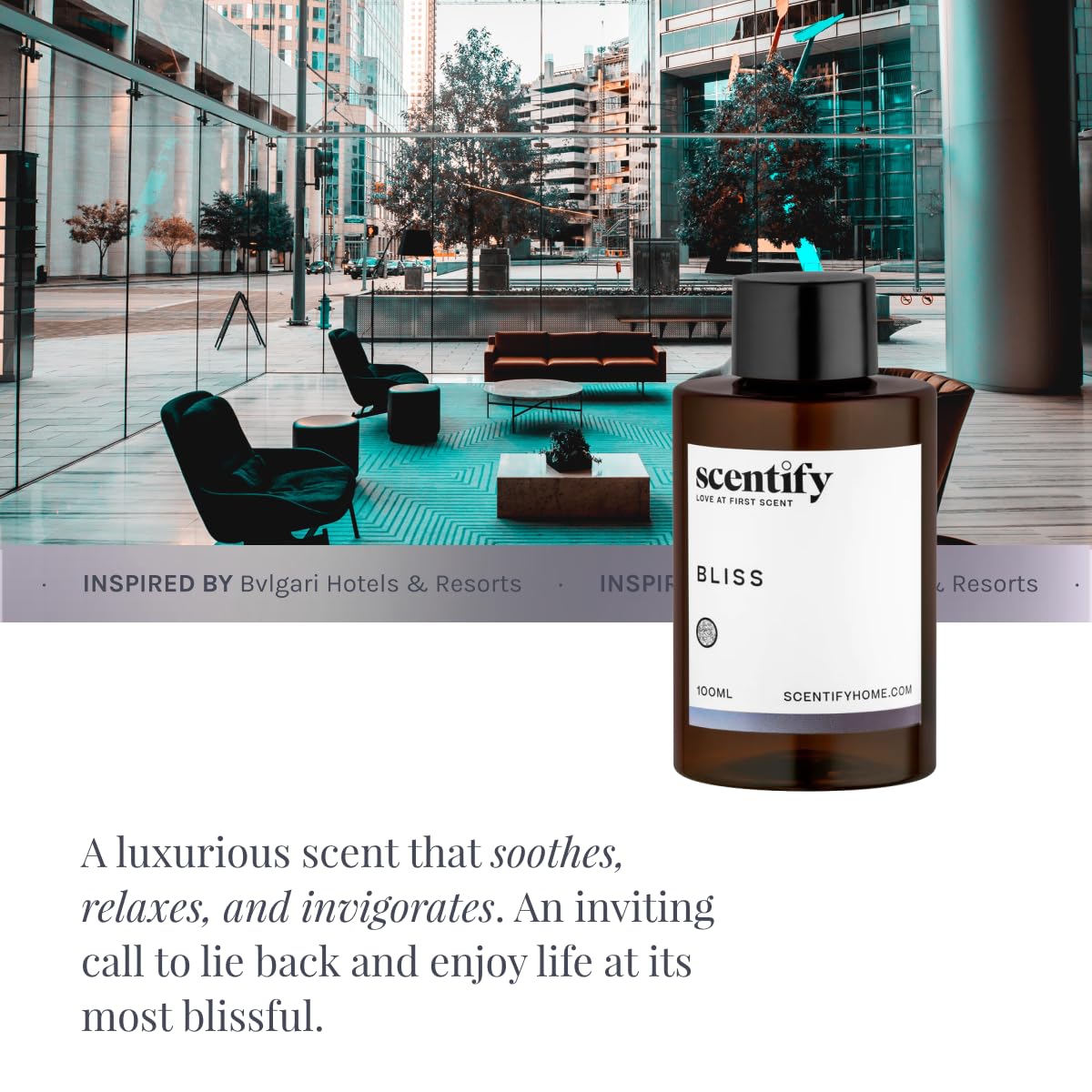 Scentify Bliss fills a bedroom with warm, powdery notes for unwinding
