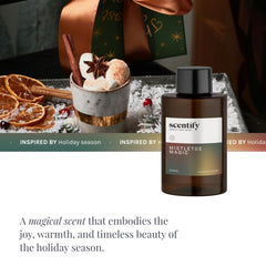 Scentify Mistletoe Magic diffuser oil centers on balsam fir for a warm mood.
