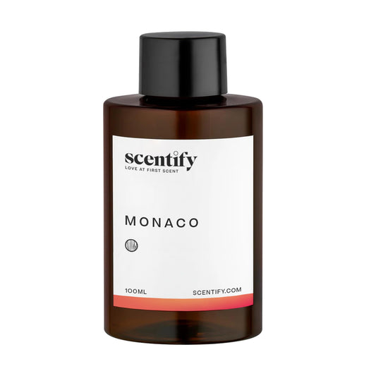 Scentify Monaco aroma oil drops closeup highlighting texture and color