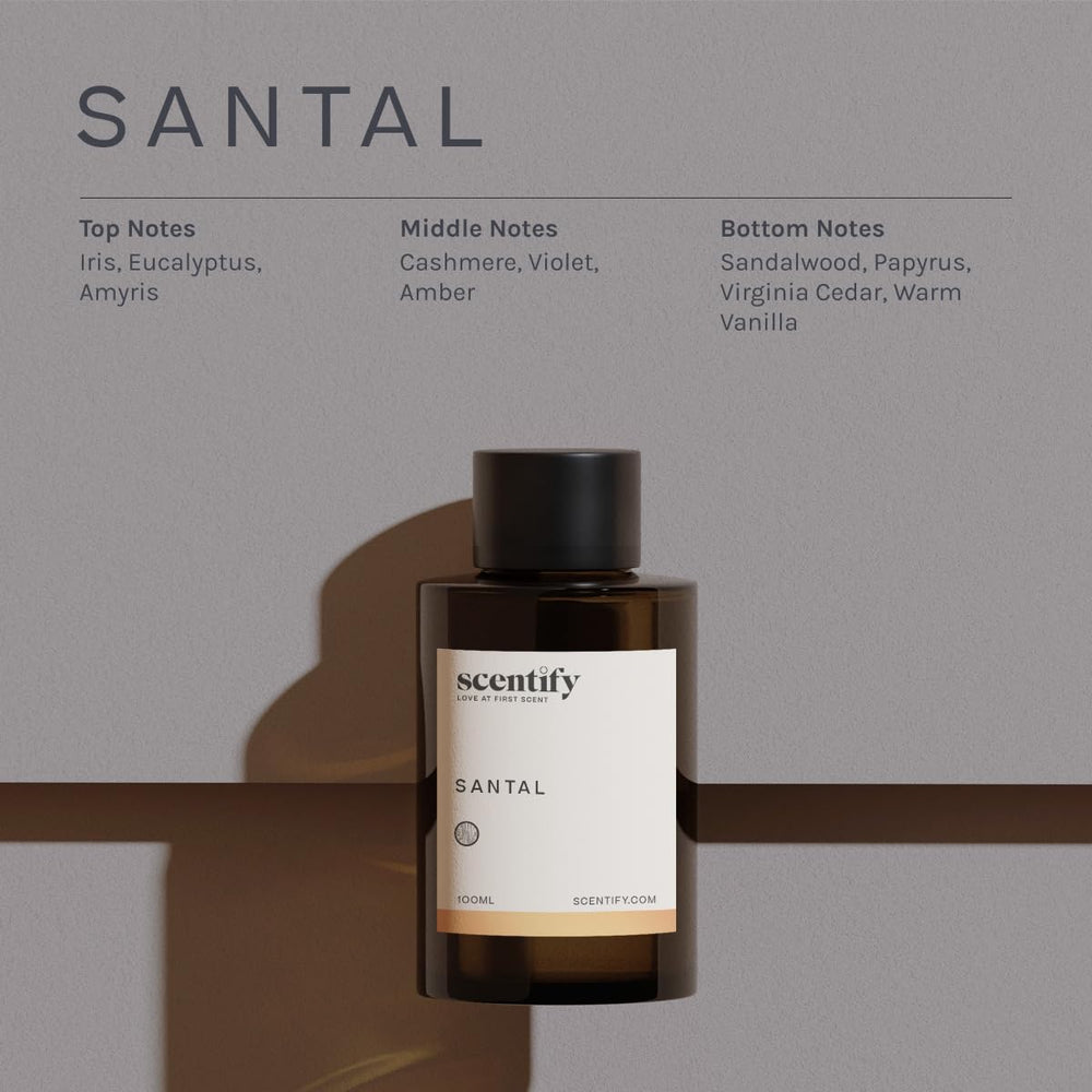 Scentify Santal middle notes cashmere and violet for a refined ambiance