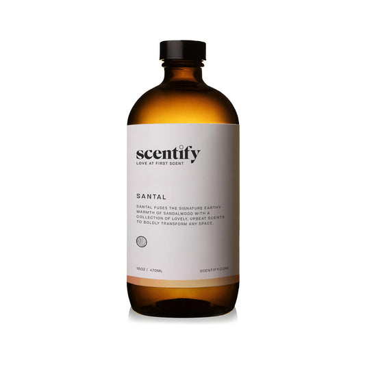 Scentify Santal top notes iris and eucalyptus create a fresh scent