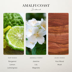 Scentiment Amalfi Coast fragrance drops refresh spaces with bright notes.