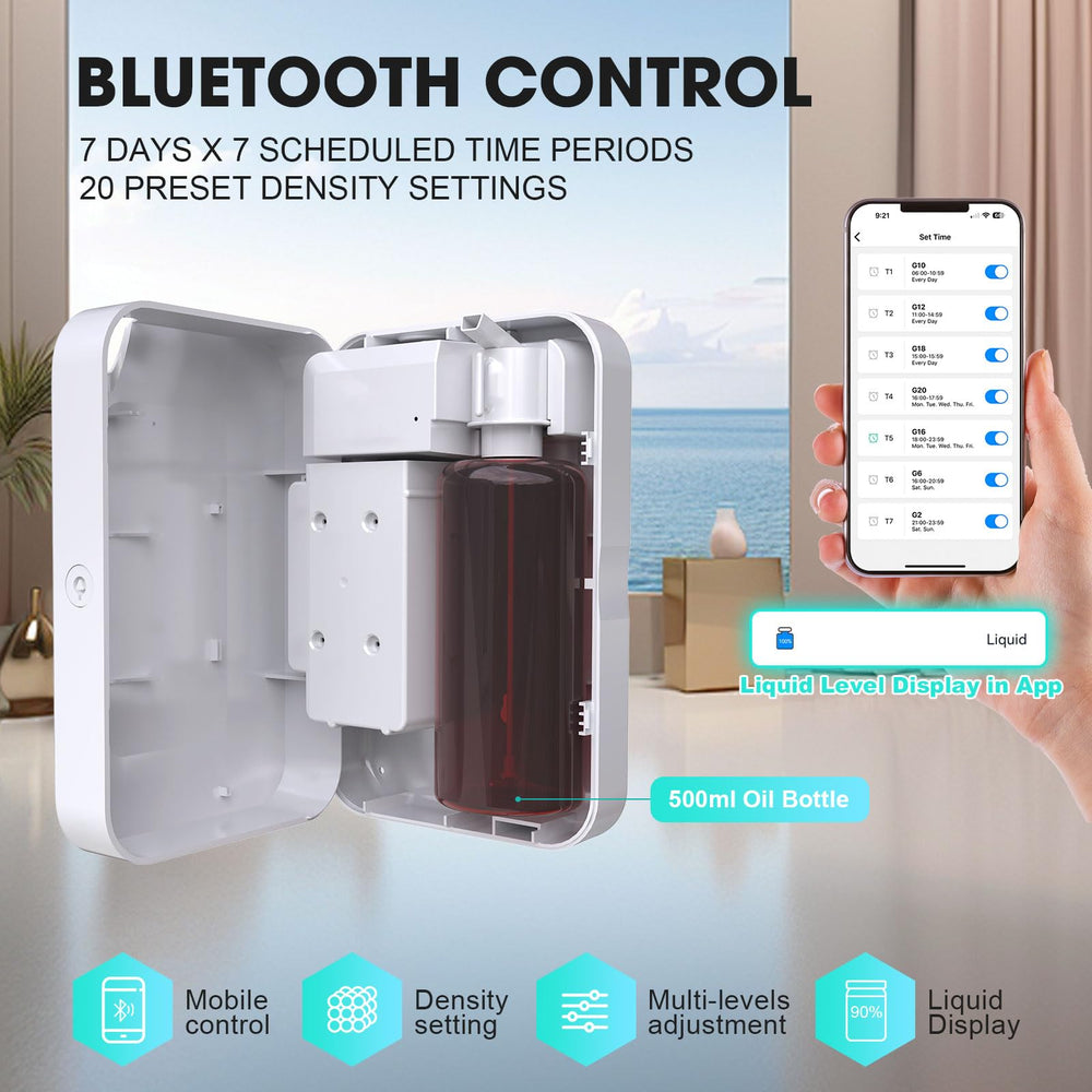 Scentiplus Scent Air Machine app control enables scheduling and remote operation