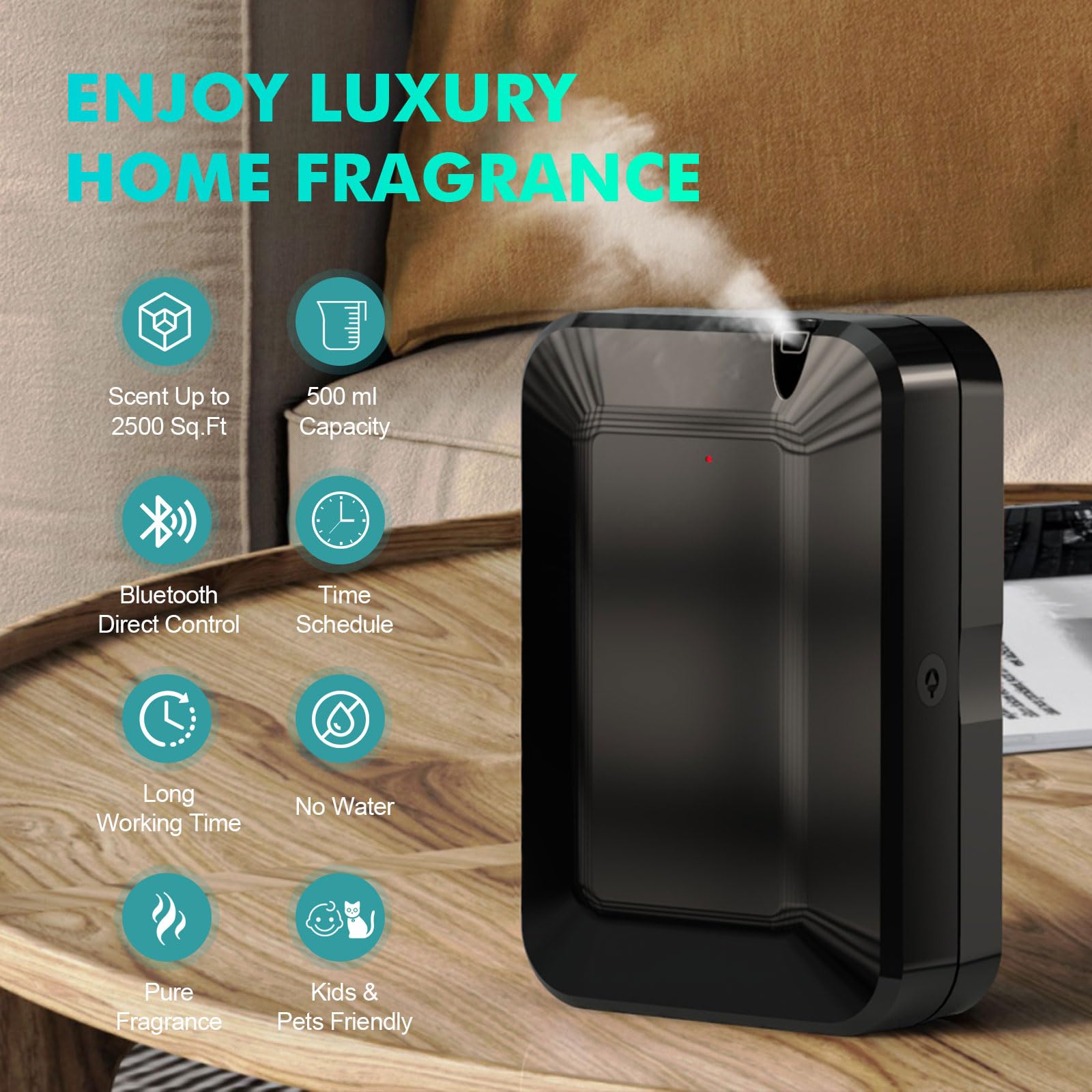 Scentiplus diffusion through nano cold-air technology for even scent spread