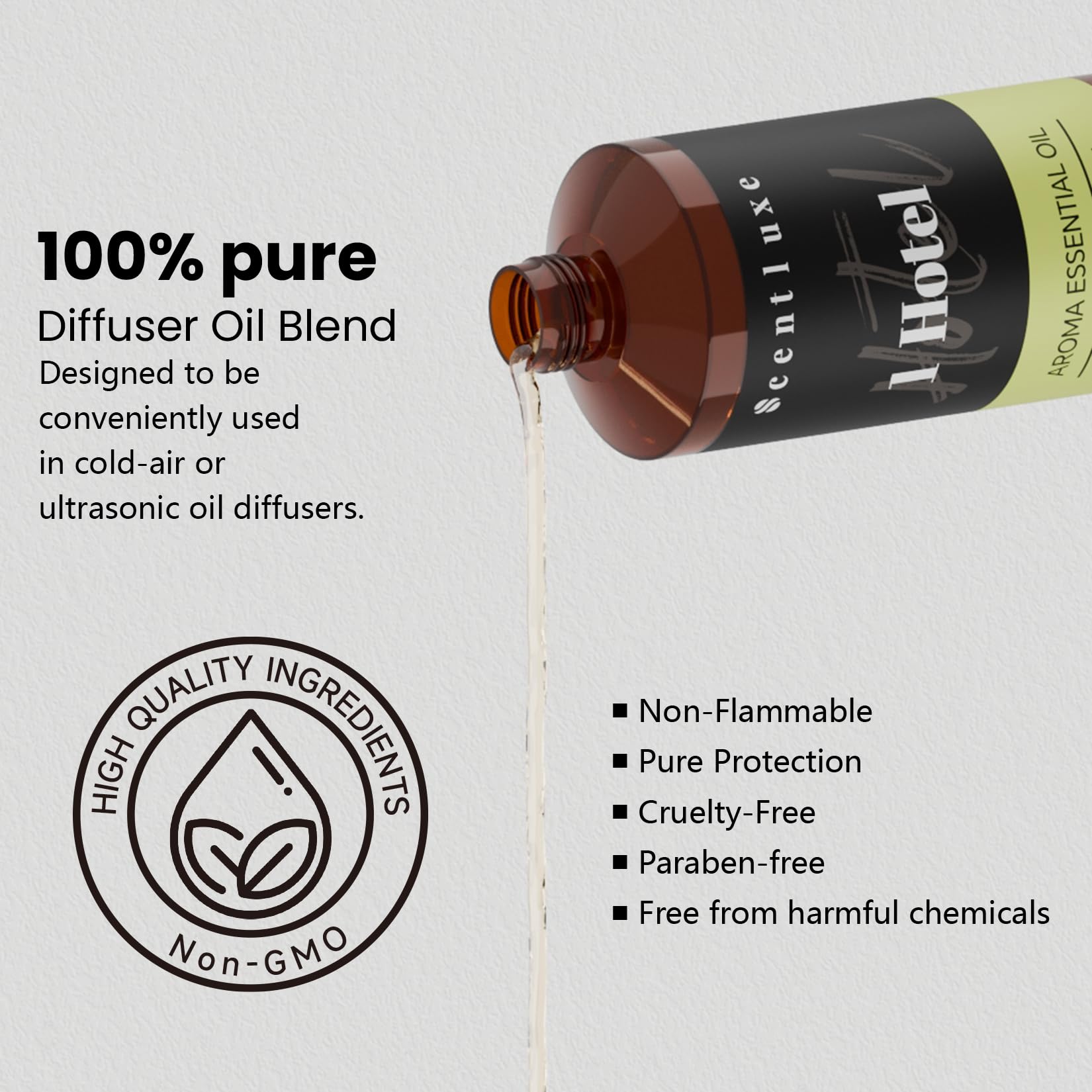 Scentluxe hotel diffuser oil diffusion evolution setup shows layered aroma