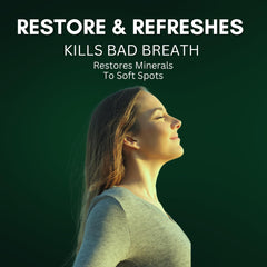 SCENTS N STORIES Fluoride Mouthwash mint label signaling refreshing breath.
