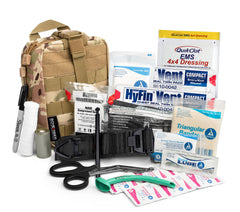 Scherber IFAK kit MOLLE pouch open for fast access in emergencies