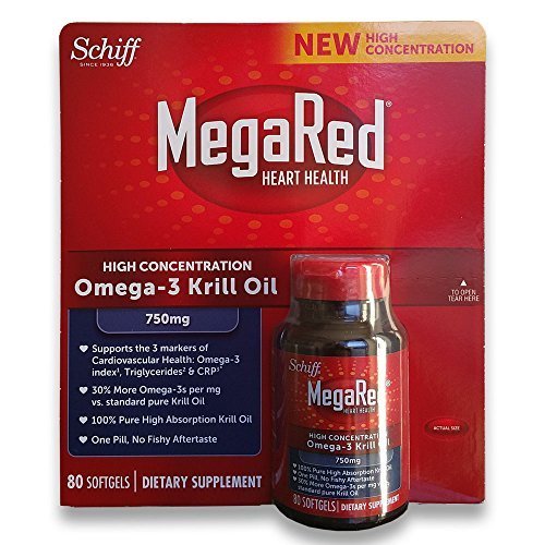 Schiff Mega Red high concentration softgels for daily omega-3 support and heart wellness