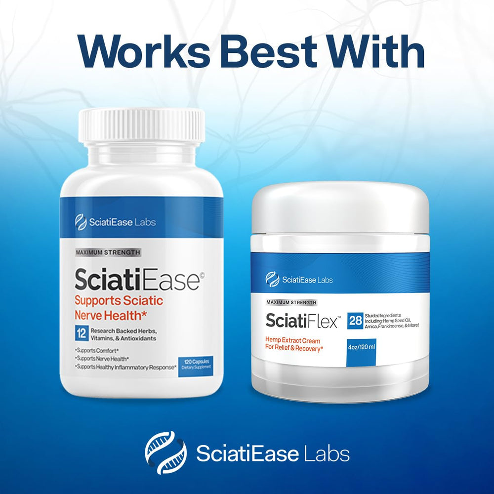 SciatiFlex tube in hand ready for on-the-go use