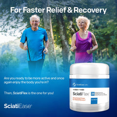 SciatiFlex menthol note on packaging indicating cooling sensation