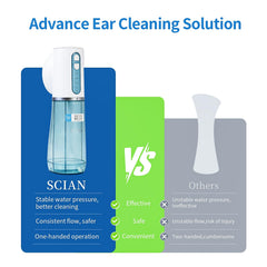 Scian warm-water option enhances comfort during cleaning sessions.