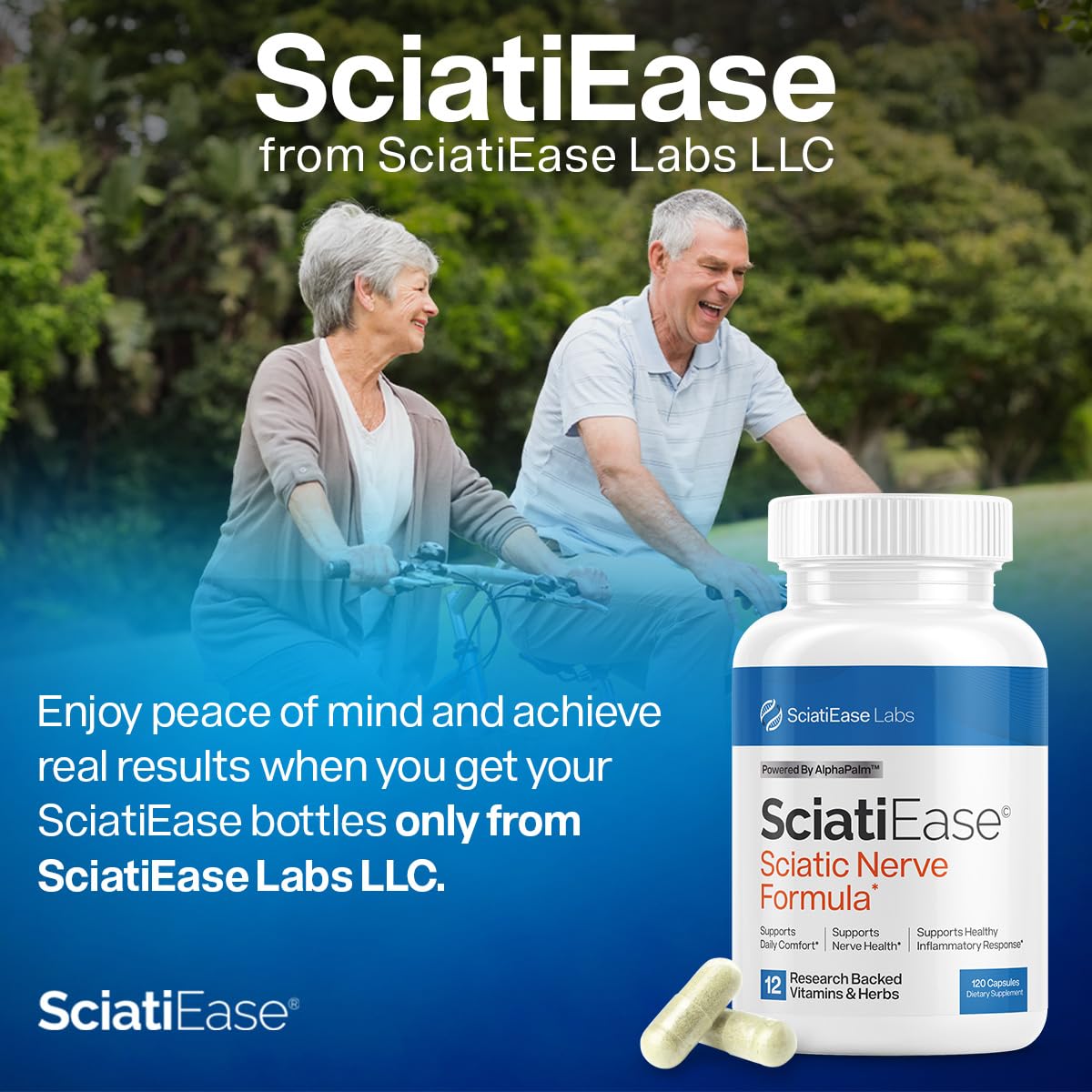 SciatiEase B vitamin complex ingredient detail for energy and nerve health.