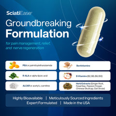 SciatiEase packaging in Tampa facility emphasizes quality manufacturing.
