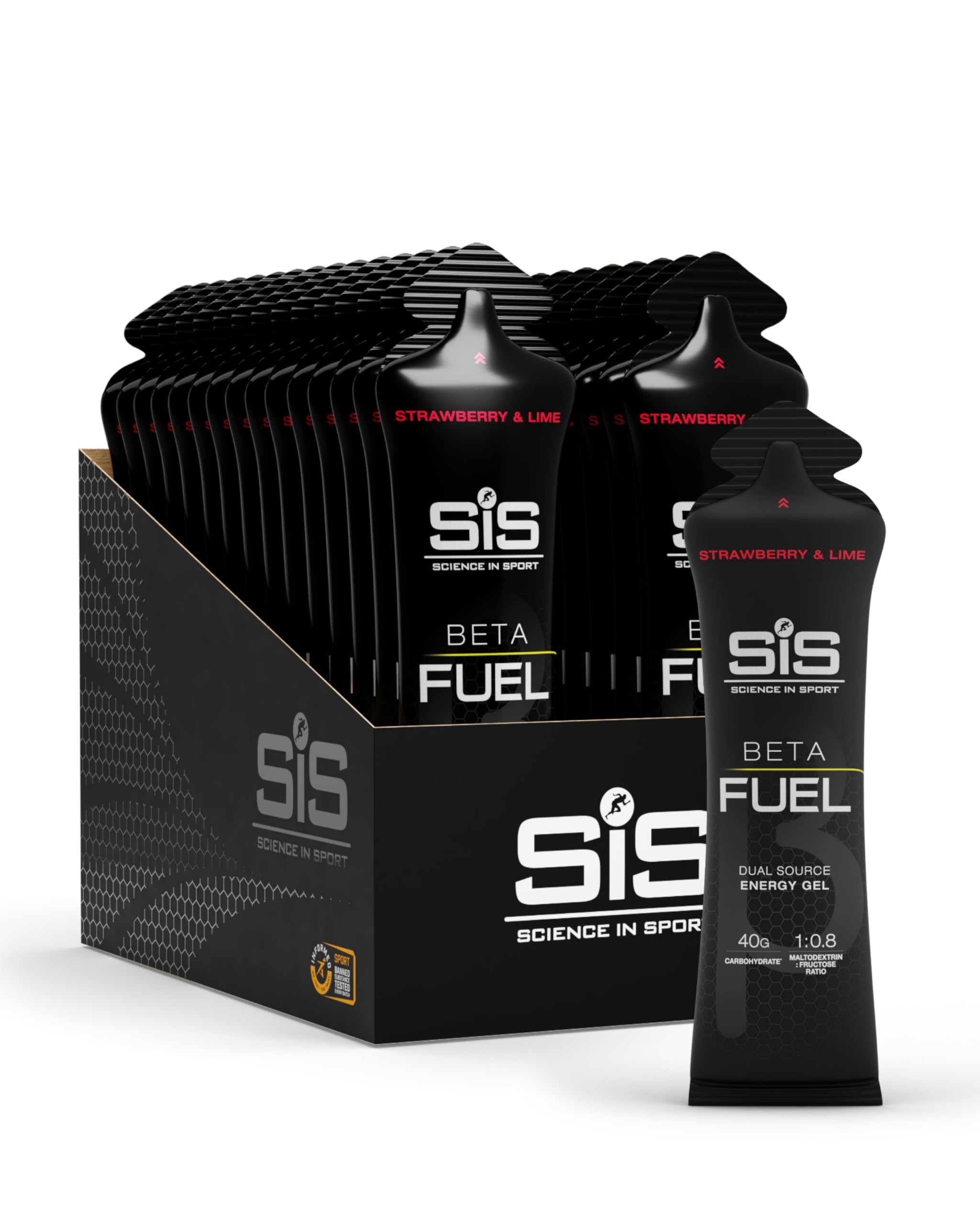 Science in Sport BETA Fuel Gel dual-source packet for fast energy during training