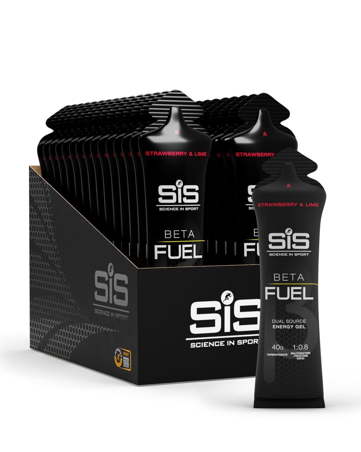 Science in Sport BETA Fuel Gel dual-source packet for fast energy during training