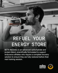 Science in Sport BETA Recovery pour from shaker into water for quick glycogen replenishment.