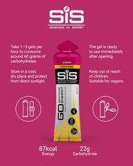 Science in Sport GO isotonic apple gel label highlighting gluten-free and vegan features.