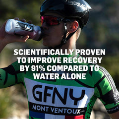 Science in Sport Hydro Electrolyte Tablets in a water bottle for easy mixing.