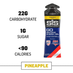 Science in Sport isotonic energy gel Pineapple 2oz pack pour for fast carbohydrate delivery during workouts