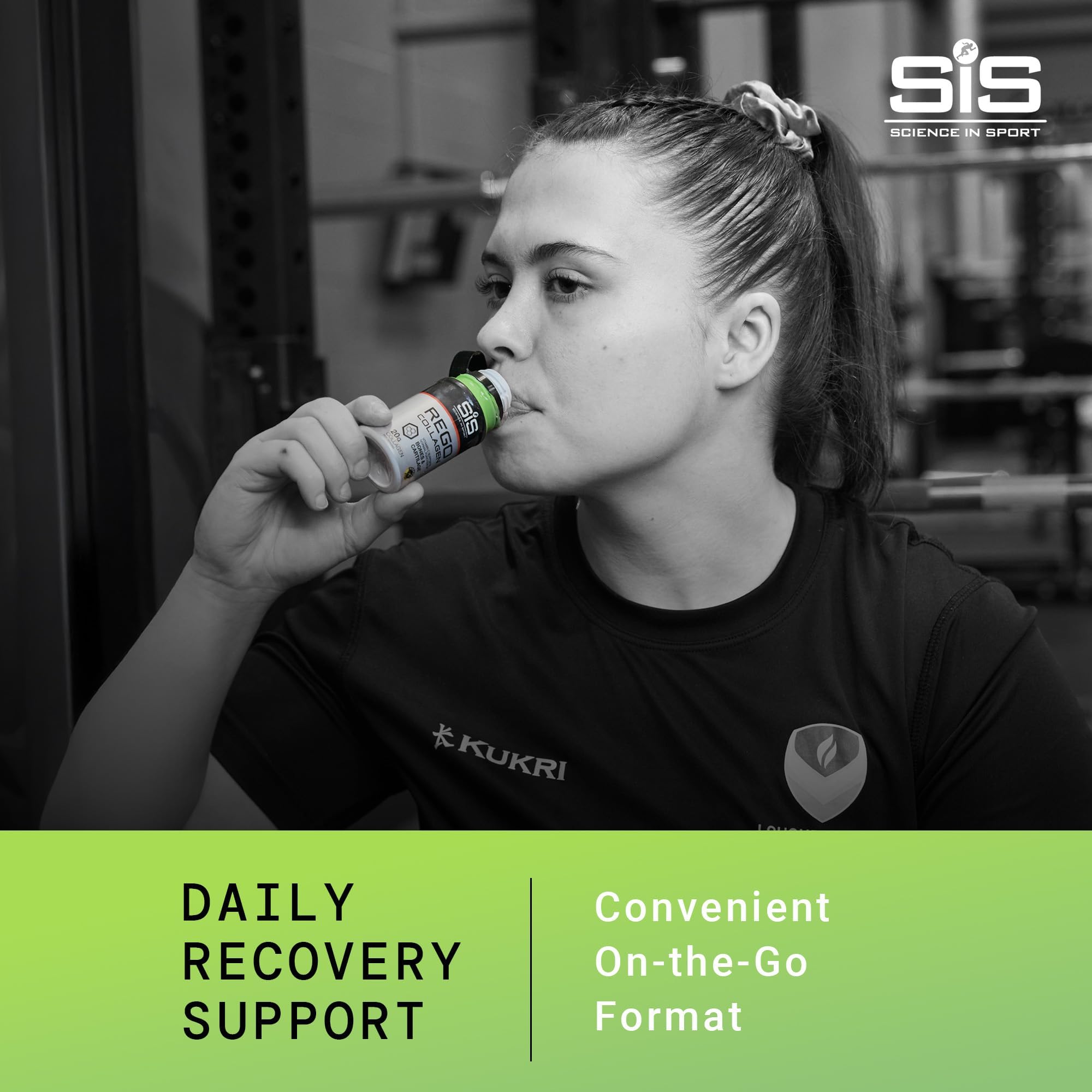 Science in Sport REGO Collagen Shot Apple pour enables quick on-the-go intake after training.